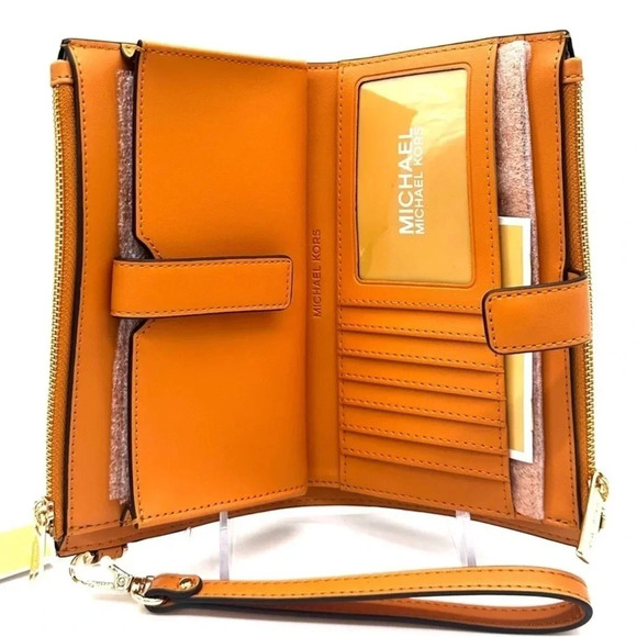 Michael Kors Large Double Zip Wallet Wristlet Cider Multi - Picture 7 of 8